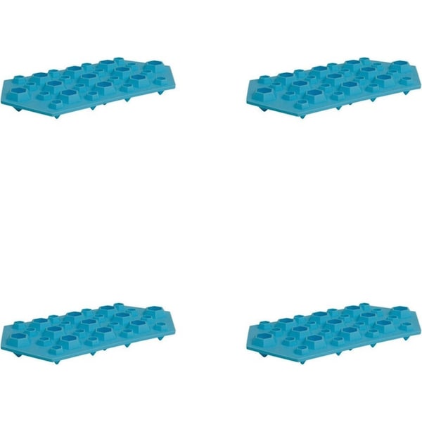 4x Winex Silicone Diamond Ice Cube Moulder Tray Home/Kitchen Accessory Sky Blue