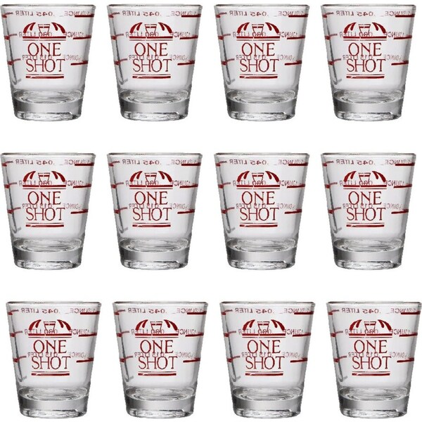 12x Winex Oversize Shot Glass Drinking Glassware Party Barware Accessory Clear