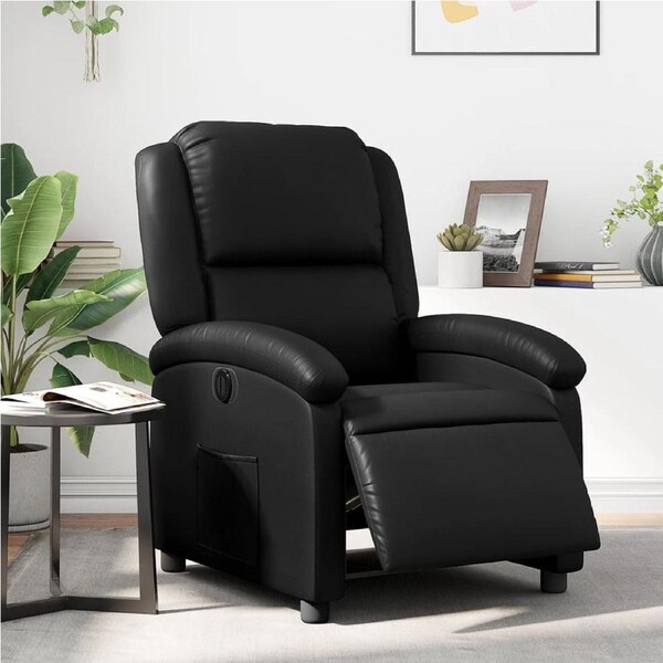 Electric Recliner Chair Black Faux Leather vidaXL