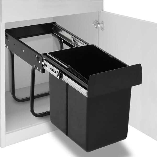 Kitchen Cupboard Pull-out Dustbin Soft-Close 20 L vidaXL