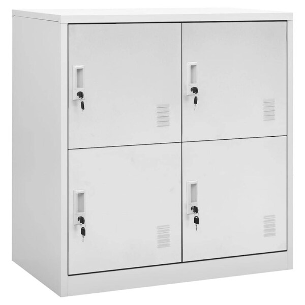 Locker Cabinet Light Grey 90x45x92.5 cm Steel vidaXL