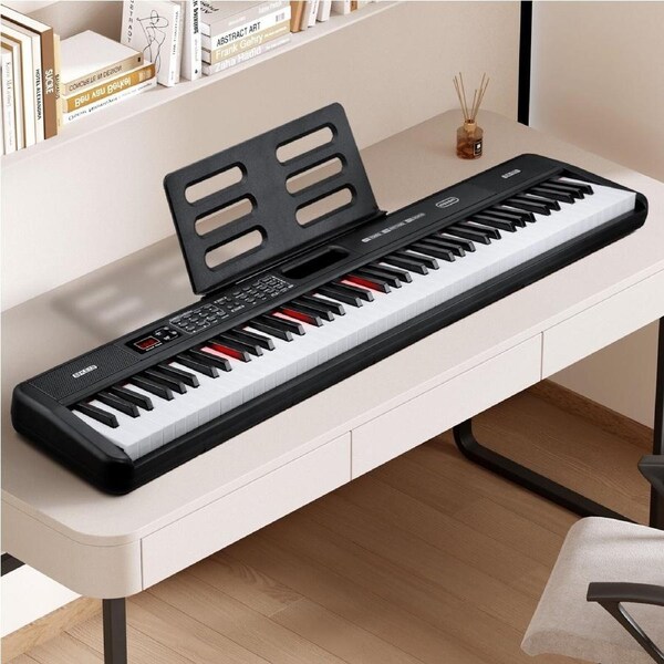 Mazam 88 Keys Electronic Piano Keyboard Portable Lighted Electric Keyboards w/ Carry Bag