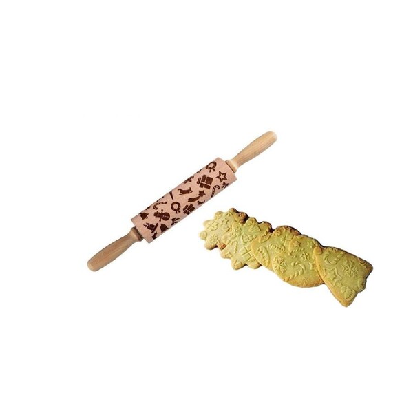 Christmas Embossed Rolling Pin - Bell - Bell