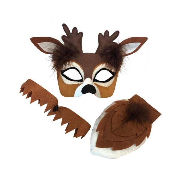 Deluxe Deer Mask Tail and Collar Set