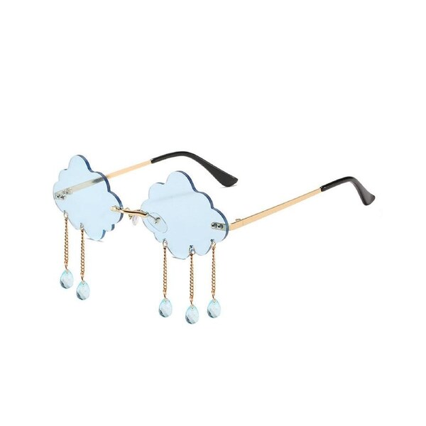 60s Light Blue Festive Cloud Glasses