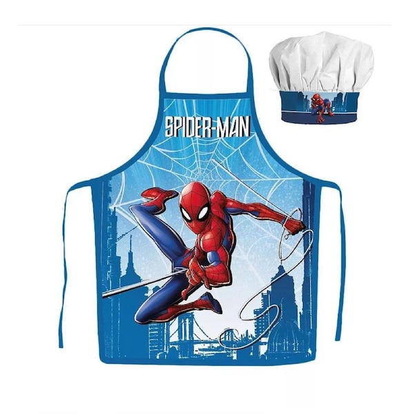Spider-Man Skyline Kids Apron and Chef's Hat Set