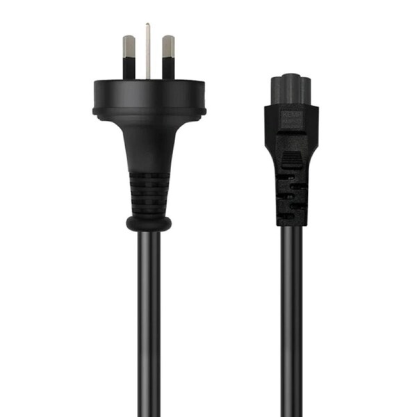 Cruxtec PTM-75-1MBK 3 Pin AU Male to Female IEC-C5 Power Cable 1m