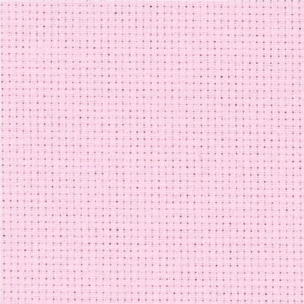 Cross X Stitch Pink Aida Cloth 16ct Size 55x30cm Fabric