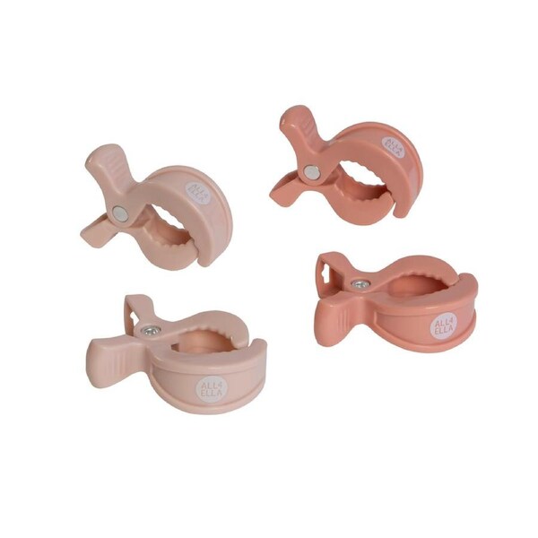 Pram Pegs 4 pk - Cream/Peach
