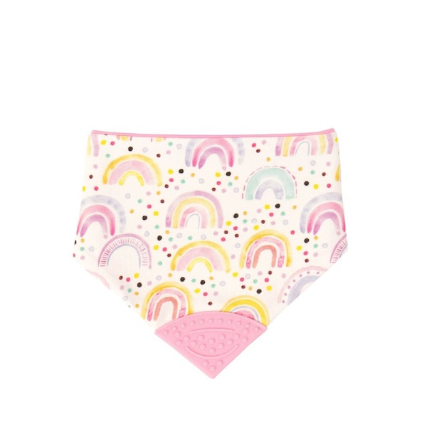 Watercolour Rainbow Teether Bib