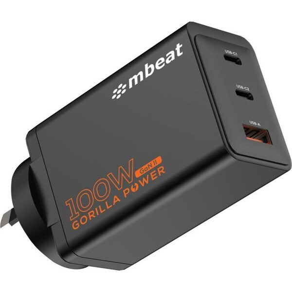 Mbeat Gorilla Power High-Speed Charging 100W Gan II USB-C Charging Plug