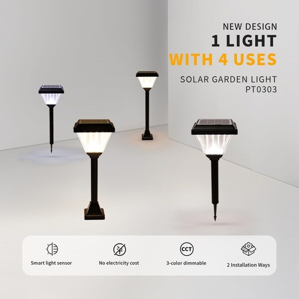 Outway Solar Lawn Light Outdoor Ground Garden Path Yard Waterproof Lamp