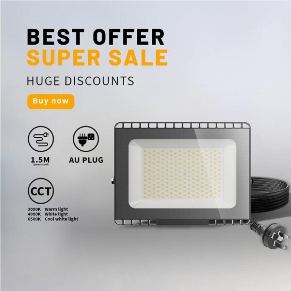 Outway 2x LED Flood Light 50W Colour Adjustable Outdoor Spotlight