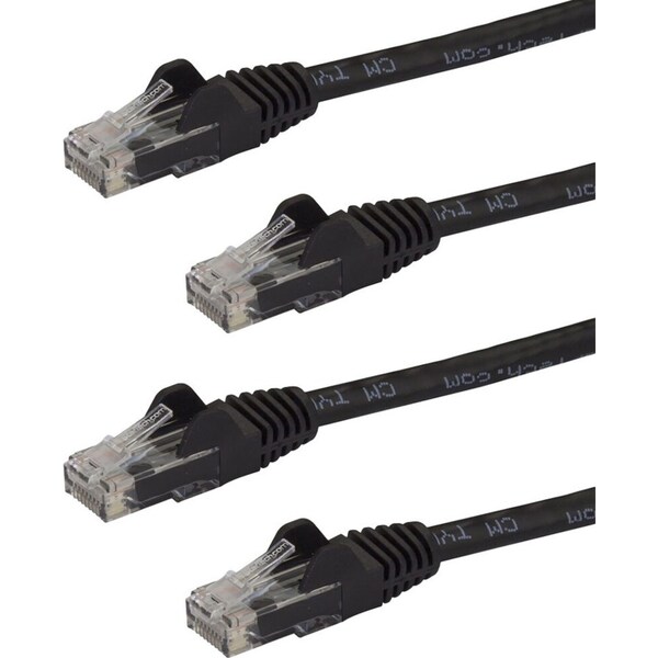 2x Star Tech 2m Snagless Cat6 UTP Ethernet LAN Cable Network/Patch RJ45 Black