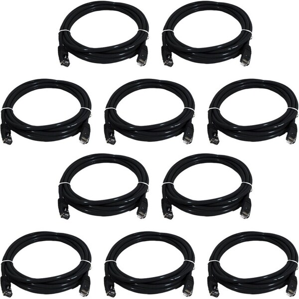10x 8Ware 2m Cat6a UTP Snagless Ethernet Cable LAN RJ45 Network Connector Black