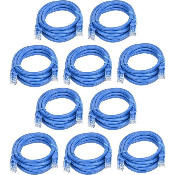 10x 8Ware 2m Cat6a UTP Snagless Ethernet Cable LAN RJ45 Network Connector Blue
