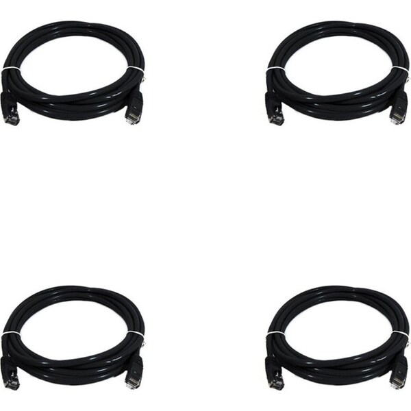 4x 8Ware 20m Cat6a UTP Snagless Ethernet Cable LAN RJ45 Network Connector Black