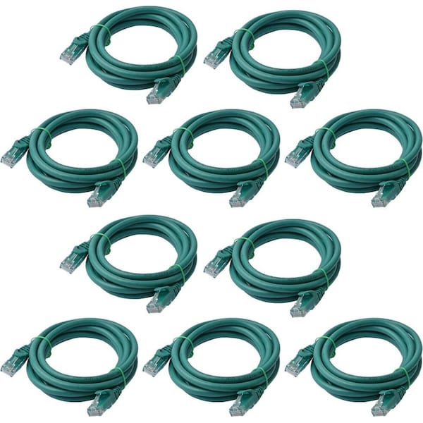 10x 8Ware 2m Cat6a UTP Snagless Ethernet Cable LAN RJ45 Network Connector Green