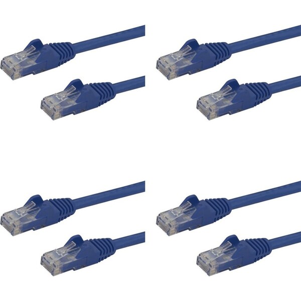 4x Star Tech 2m Snagless Cat6 UTP Ethernet LAN Cable Network/Patch RJ45 Blue