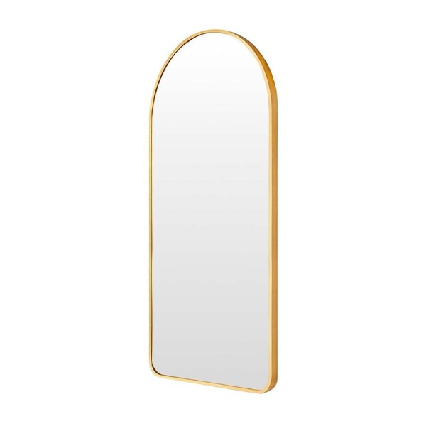 Wall Arch Mirror Arc Aluminum Frame Bathroom 50x100cm GOLD