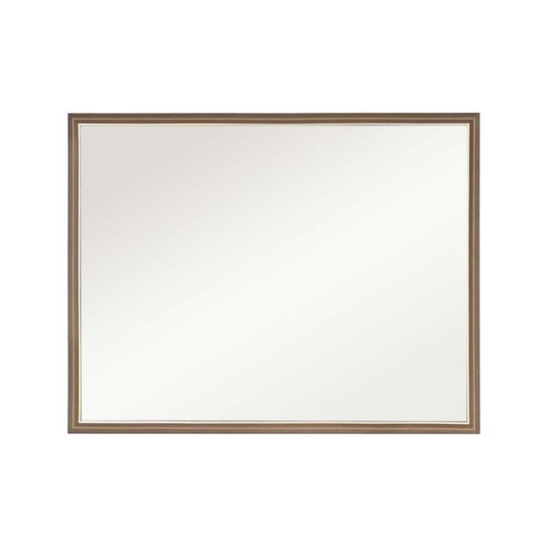 Wall Mirror Rectangular Frame Bathroom 70x90cm Antique Brown