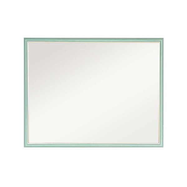 Wall Mirror Rectangular Frame Bathroom 70x90cm Turquoise
