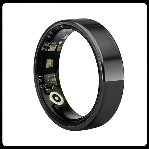 2024 Smart Ring for Men Women 6.0mm Ultra Thin Waterproof Health Detection Heart Rate Sleep Monitor Sport Tracker Black 10