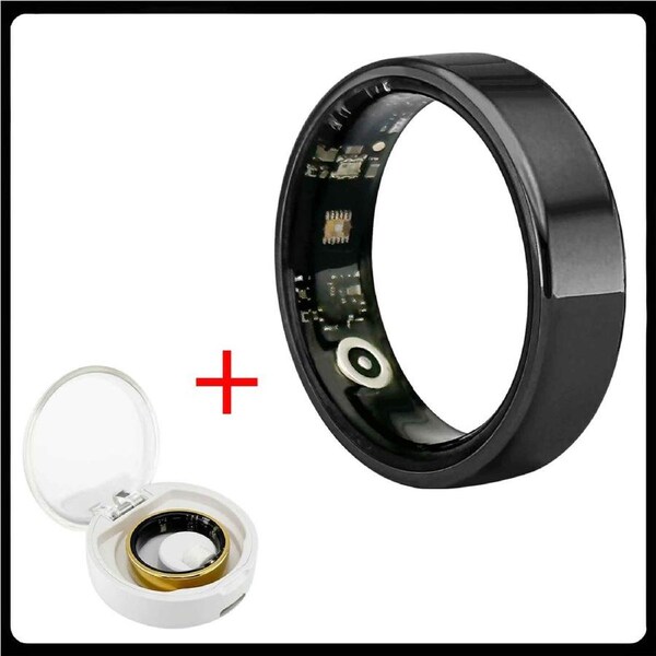 2024 Smart Ring for Men Women 6.0mm Ultra Thin Waterproof Health Detection Heart Rate Sleep Monitor Sport Tracker Black with Box 7