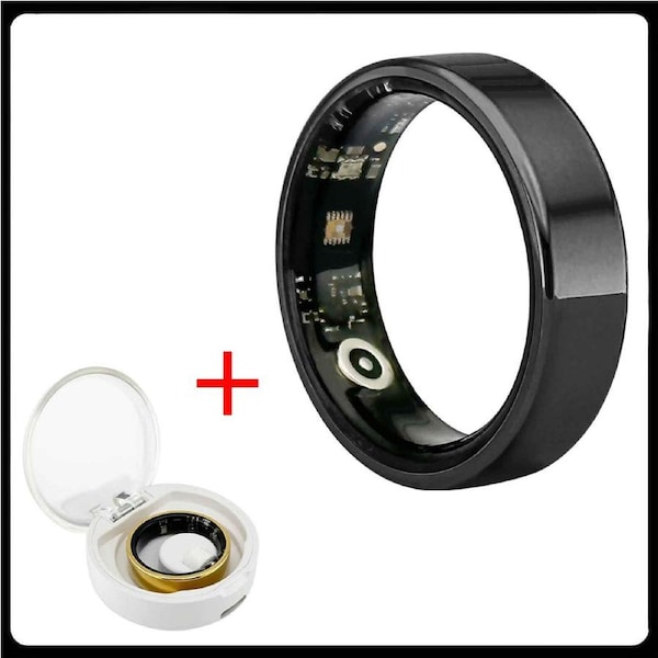 2024 Smart Ring for Men Women 6.0mm Ultra Thin Waterproof Health Detection Heart Rate Sleep Monitor Sport Tracker Black with Box 11