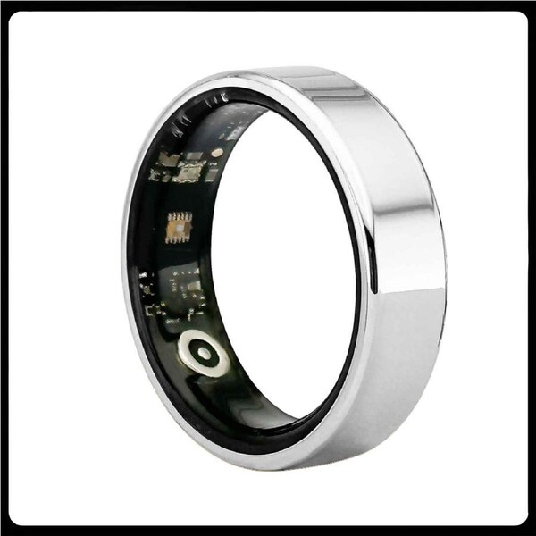 2024 Smart Ring for Men Women 6.0mm Super Thin Waterproof Health Detection Heart Rate Sleep Monitor Sport Tracker Silver 10