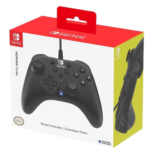 HORI HORIPAD Turbo Wired Gaming Controller for Nintendo Switch (Black)