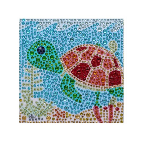 DIY 5D Diamond Painting Cute Tortoise Pattern 150x150mm Full Drill Diamond Embroidery Desktop Decor Children Gift