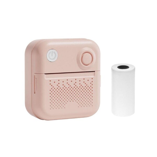 Mini Pocket Printer Portable Thermal Instant Photo Printing Label Maker Machine BT Wireless Connect Compatible with Android or iOS APP Support Receipt Labe