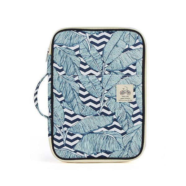 Multi-Functional A4 Document Bags Portfolio Organizer Waterproof Travel Pouch Zippered Case for Pads Notebooks Pens ID Card Gift for Students Travelers Bus