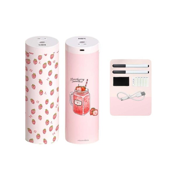 NBX Pencil Cases Fingerprint Password Lock Pencil Case Organizer Double Layer Cylindrical Cute Pen Bag Holder with Mirror Erasable Notepad Calculator Large