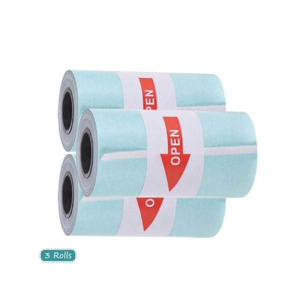 Printable Sticker Paper Roll Direct Thermal Paper with Self-adhesive 57*30mm for PeriPage A6 Pocket Thermal Printer for PAPERANG P1/P2 Mini Photo Printer
