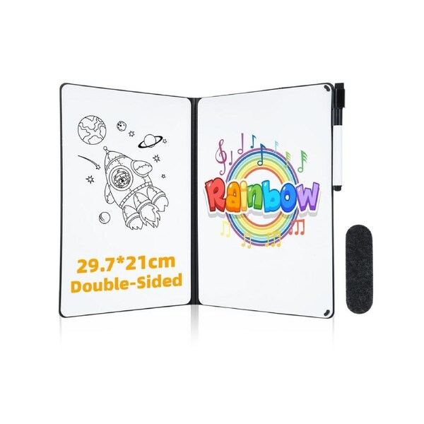 Double Sided Dry Erase Boards A5 Whiteboard Portable Writing Board with Marker & Foam Eraser For Students Home School Education Office Meeting