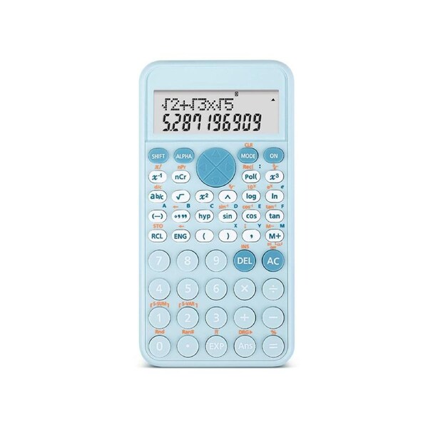 Scientific calculator, cute desktop calculator, 240 functions - light blue