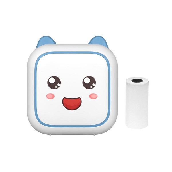 Mini Thermal Printer Multifunction Portable Sticker Maker Instant Photo Inkless Printing Support BT Connection for Smartphone with 1 Paper Roll 57mm Compat