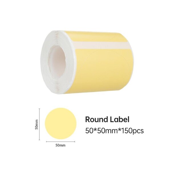 Thermal Label Paper Round Label Barcode Price Size Name Blank Labels Waterproof Tear Resistant Compatible with Phomemo M221/M110/M120/M200/M220 and DETONGE