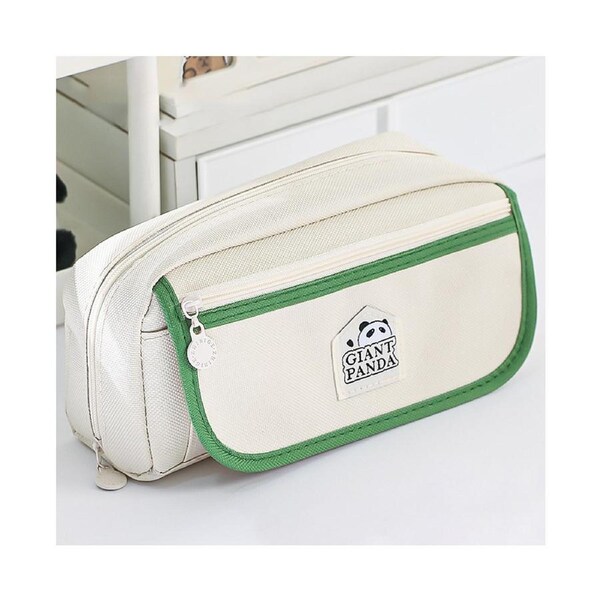 Cute Panda Pencil Case Large Capacity Pencil Pouch 3-Layer Durable and Easy to Clean Zipper Pocket Bag with Handle Dewsign Office Organizer Gift for Studen