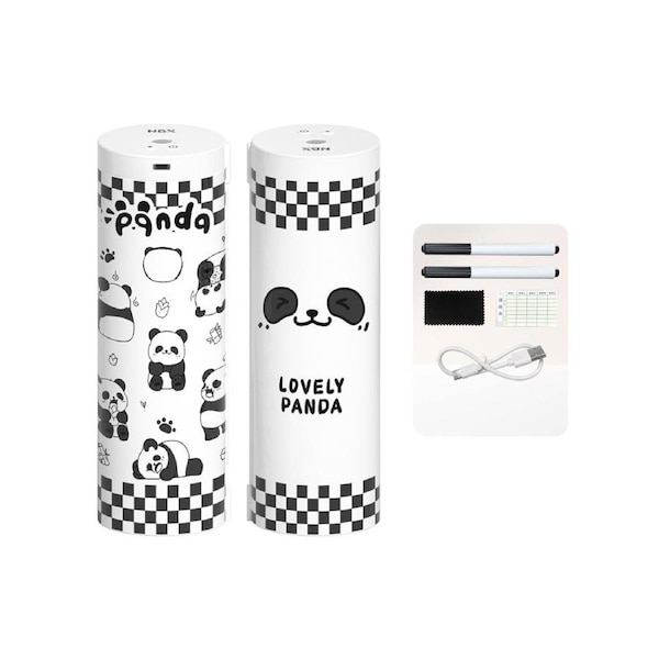 NBX Pencil Cases Fingerprint Password Lock Pencil Case Organizer Double Layer Cylindrical Cute Pen Bag Holder with Mirror Erasable Notepad Calculator Large