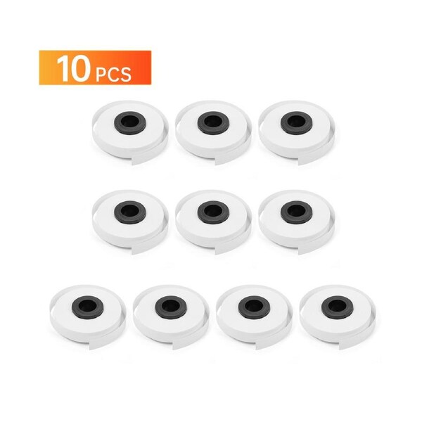 10-Pack PET Label Tapes Refills For MAX LM Label Printers LM-370A/ LM-380E/ LM-380A/ LM-380EZ/ LM-390A - 9mmx8m White