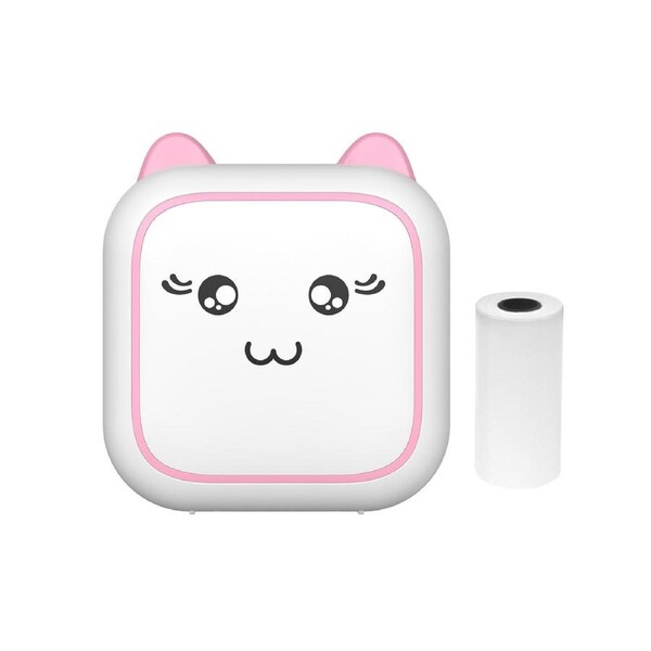 Mini Thermal Printer Multifunction Portable Sticker Maker Instant Photo Inkless Printing Support BT Connection for Smartphone with 1 Paper Roll 57mm Compat