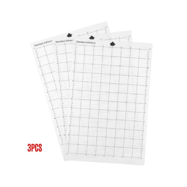 Replacement Cutting Mat Transparent Adhesive Mat Mat with Measuring Grid 8 by 12-Inch for Silhouette Cameo Explore Plotter Machine 3PCS