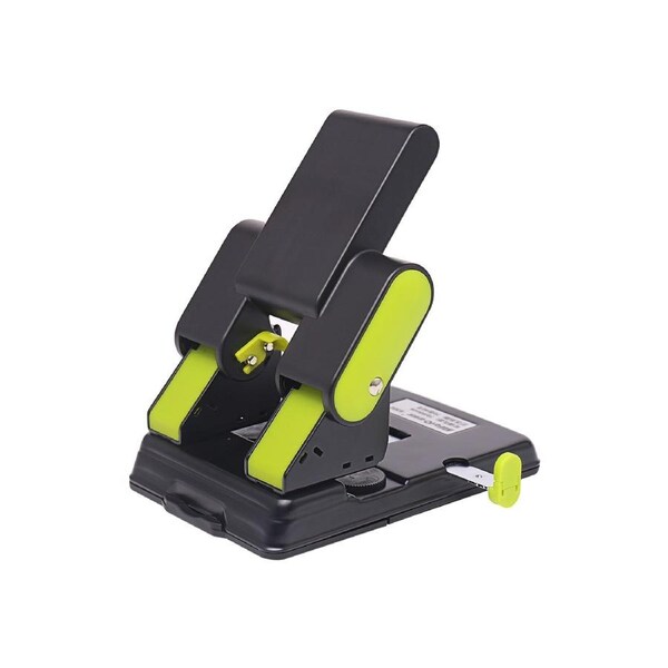 2-Hole Paper Punch Handheld Metal Hole Puncher Adjustable Hole Distance 70mm/80mm 70 Sheet Capacity 6mm for A4/ A3 / A5/ A6 / B4 / B5 / B6 / B7