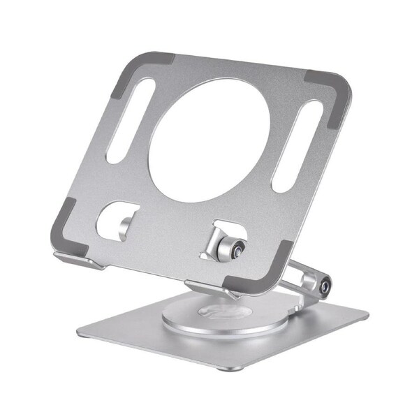 Desktop Book Stand for Reading with 360° Rotating Base & Page Clips Foldable and Angle Adjustable for Cooking Book Holder Textbook Recipe Magazine Document