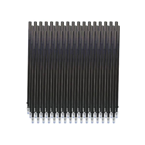 50 Pieces Black Ink Erasable Gel Ink Pen Refills Fine Point 0.5mm Replacement Gel Pen Refills for Erasable Pens Office School Writing Stationery Supplies