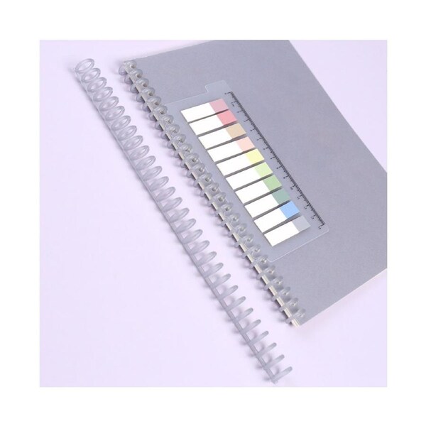 10pcs Plastic 30-Hole Loose Leaf Binders Ring Binding Spines Combs 85 Sheets Capacity for DIY Paper Notebook Album Office School Supplies