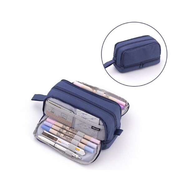 Cute Pencil Pouch Large Capacity Pencil Case Durable and Easy to Clean Stationery Zipper Pocket with Easy Grip Handle Perfect for School Home Storage Mul